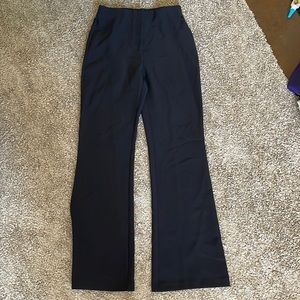 Lida Kate - High Waisted Black Pants with elastic waist and zipper closure - L